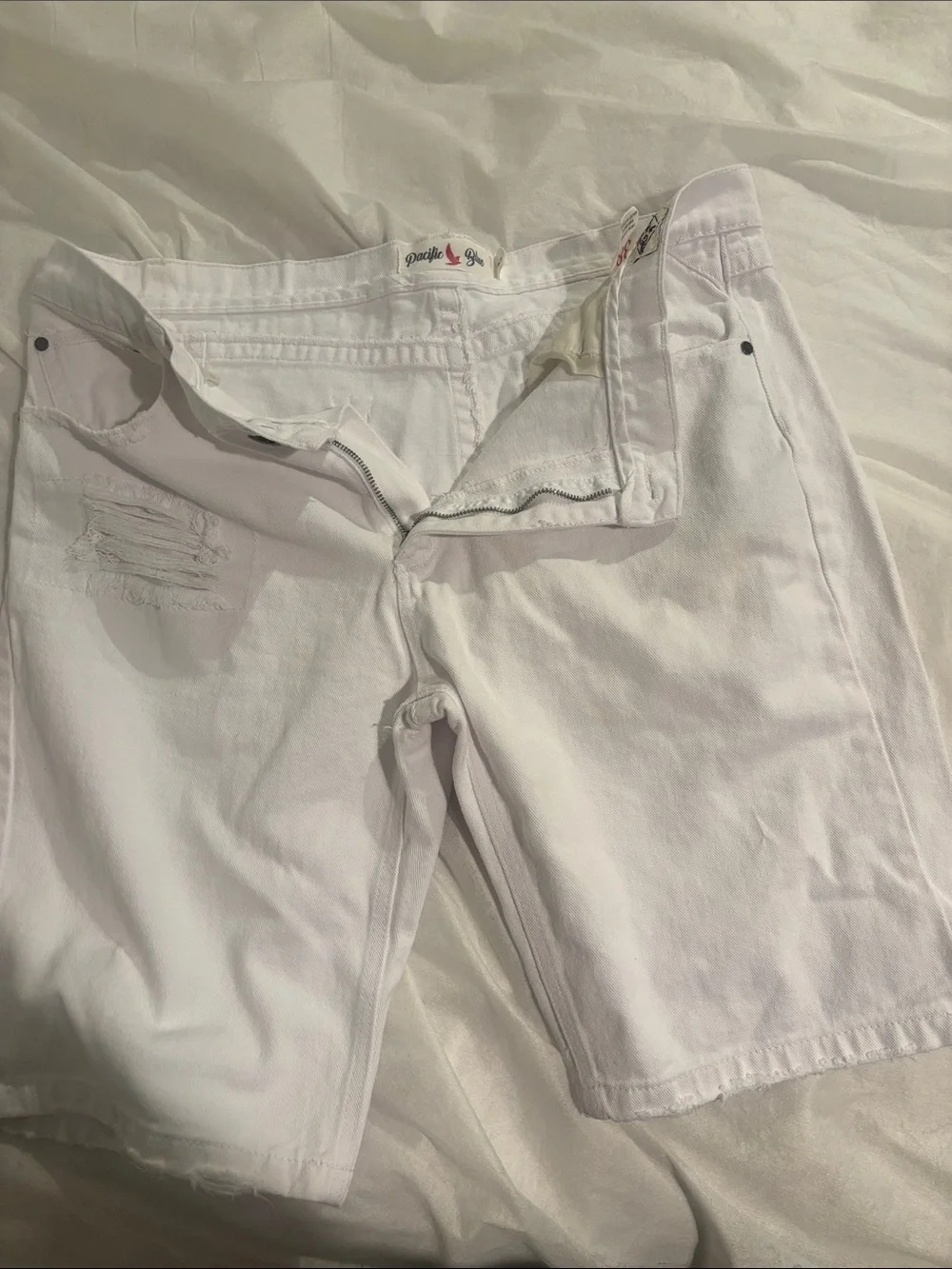 White Men's Jean Shorts